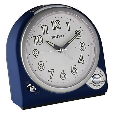 Seiko Volume Control Alarm Clock, Blue Seiko Volume Control Alarm Clock, Blue